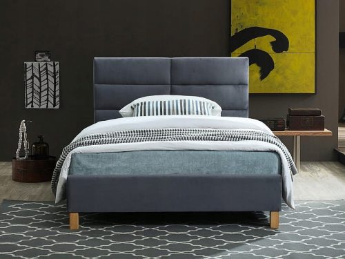  Тапицирано двойно легло Signal Beds 120x200 нюанса сиво