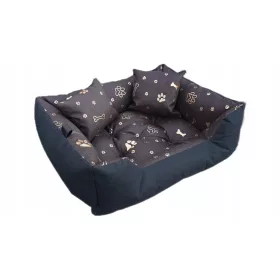    WBM Шиваща кошара за кучета, черна, нюанси на сивото, 75 см x 65 см
