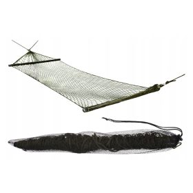    Хамак с прът Mil-Tec, нюанси на зелено, 120 кг, 200 х 80