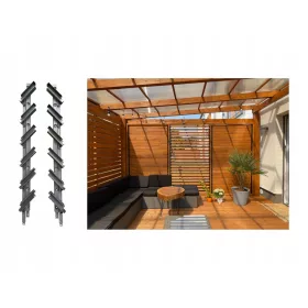   Градинска тента, сенник - Капак, мат 10 х 60 см, пластмаса