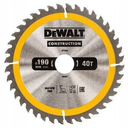  DeWalt DT1945-QZ режещ диск 190 x 30 mm 40 зъба