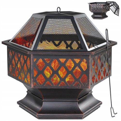  Стоманена камина Gardebruk Fire Bowl Fire Basket Steel