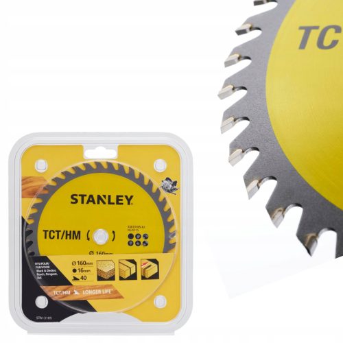  Циркуляр дървени карбиди tct/hm 160 MM Stanley