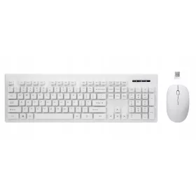    Комплект безжична клавиатура и мишка Rebeltec Whiterun, бял