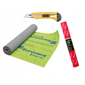   Изолационно фолио Eurovent 50 x 1,5 x 0,5 mm 135 g/m² + НОЖ С ЧУПЕЩО ОСТРИЕ 18MM УНИВЕРСАЛНО
