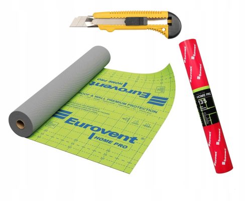 Изолационно фолио Eurovent 50 x 1,5 x 0,5 mm 135 g/m² + НОЖ С ЧУПЕЩО ОСТРИЕ 18MM УНИВЕРСАЛНО
