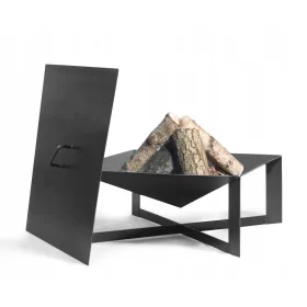    ГРАДИНСКО ОГНИЩЕ КУБА 70Х70СМ ЛАГЕРЕН ОГЪН + ПОКРИВАЛО