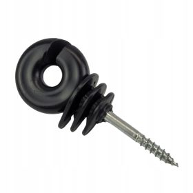   Кръгъл изолатор Pomelac за тел и оплетка, черен