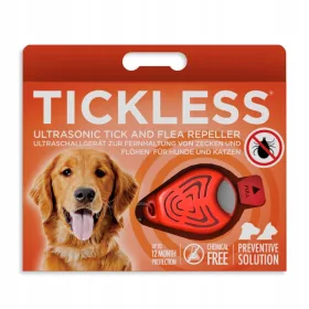    Ултразвукова защита от кърлежи за животни TickLess оранжева