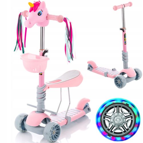  Триколесен скутер MG-12H Pink, Grey