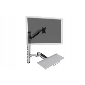    Digitus Единично стенно рамо, 1xLCD + клавиатура, макс. 27", макс. 8 кг, 360° накланяне и завъртане (PIVOT)