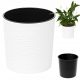  Deco4Home саксия 30 см х 30 х 30,5 см диаметър 30 см пластмаса бяла