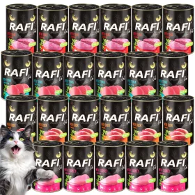    RAFI CAT мокра храна за котки МИКС ОТ ВКУСОТИ 24x400гр