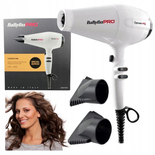  Babyliss Pro Сушилня с два накрайника Caruso HQ 2400W BAB6970 Бял