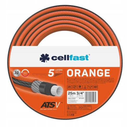  ОРАНЖЕВ ГРАДИНСКИ МАРКУЧ 3/4 инча 25 м cellfast 5 слоя