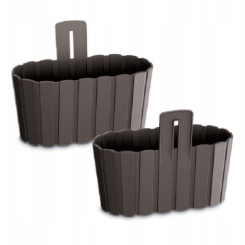  Prosperplast саксия 27,5 cm x 15 x 20 cm диаметър 27,7 cm пластмасови нюанси на кафяво и бежово