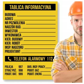  Информационно табло за здравословни и безопасни условия на труд 70x90cm PVC