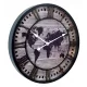 Часа - Стенен часовник Gockowiak, черен, нюанси на сивото, злато, 60 см