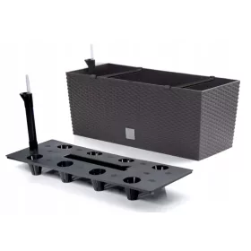    Prosperplast саксия 51 см x 19 x 18,6 см диаметър 8,58 см пластмасови нюанси на кафяво и бежово