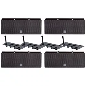    Prosperplast саксия 206 cm x 19,5 x 18,5 cm пластмасови нюанси на кафяво и бежово