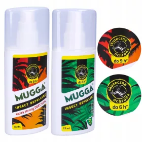    Mugga Deet спрей против комари и кърлежи 50% 75 ml + Mugga Insect Repellent Spray 75 ml 104 g