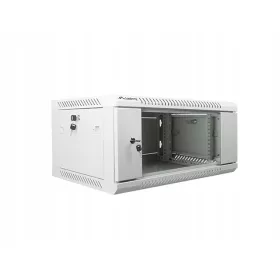   Стенен инсталационен шкаф 19'' 4U 600X450 мм сив (стъклена врата)
