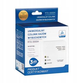   Сензор за интелигентен дом - Газдетектор Garvan MTG-3000H, звукова сигнализация, светлинна сигнализация