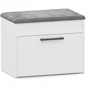    Шкаф за обувки TopEshop със седалка 60 х 49 х 35 см бял