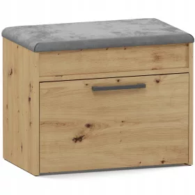    Шкаф за обувки TopEshop със седалка 60 x 49 x 35 см занаятчийски дъб