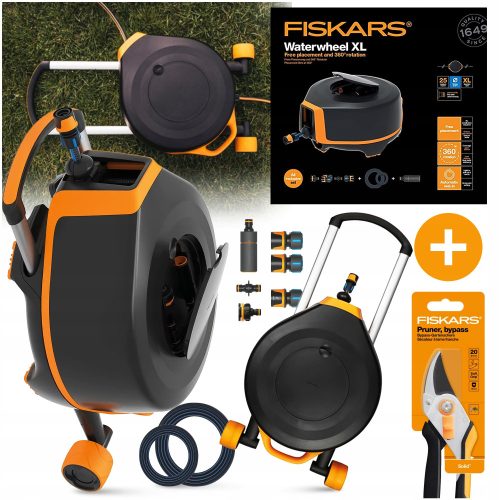  XL автоматична макара за маркуч с колела Fiskars