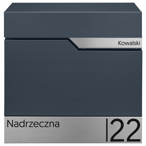 Пощенска кутия - Пощенска кутия M-TEC със списание, нюанси на сивото