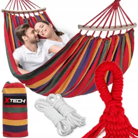   Хамак - XTECH хамак с бар, многоцветен, 180 кг, 260 х 150