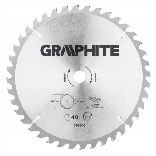  Режещ диск за дърво Graphite 55H608 400x30 mm 40 зъба