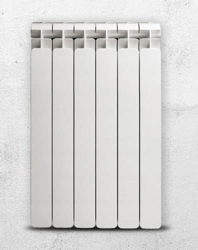 Faral Alba 1489 W алуминиев радиатор бял 800 x 680 x 95 mm - странична връзка