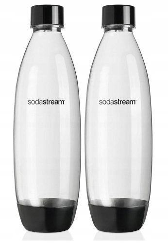  Комплект бутилки карбонатор SodaStream Fuse, черни, 1 л, 2 бр.
