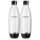  Комплект бутилки карбонатор SodaStream Fuse, черни, 1 л, 2 бр.