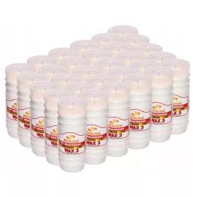  KERZEN WAX 3 вложки парафинови свещи 72h 30 бр