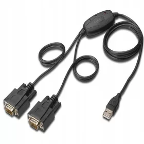    Digitus конвертор/адаптер USB 2.0 към 2x RS232 (DB9) с USB AM/F кабел, дължина 1.5 м