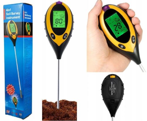 Тестер за почва - Измервател на киселинността на почвата 4 в 1 EARTH PH METER TESTER
