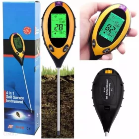   Тестер за почва - Уред за измерване на киселинността на почвата 4в1 EARTH PH METER TESTER