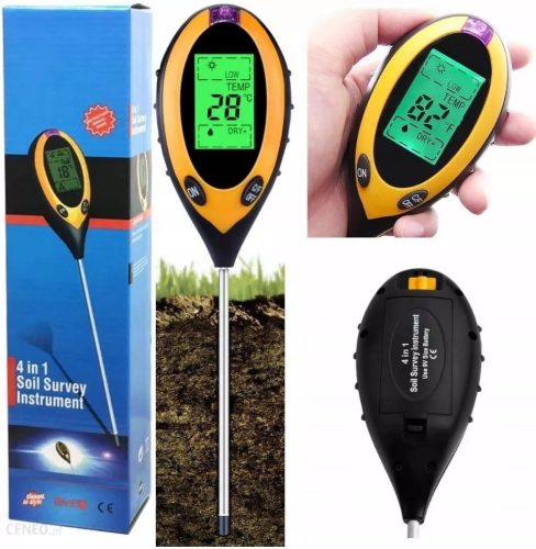 Тестер за почва - Уред за измерване на киселинността на почвата 4в1 EARTH PH METER TESTER