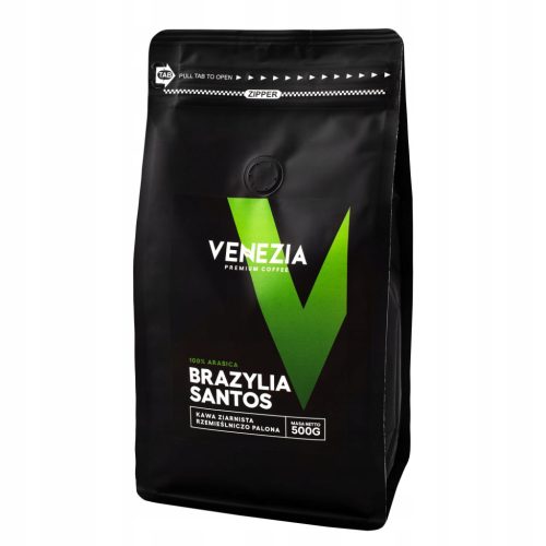  Кафе на зърна Арабика VENEZIA Кафе Venezia BRAZIL SANTOS 500гр 500гр