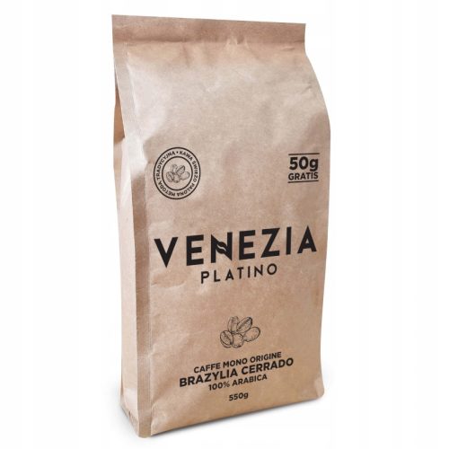  Прясно изпечено кафе на зърна арабика VENEZIA Platino 550гр