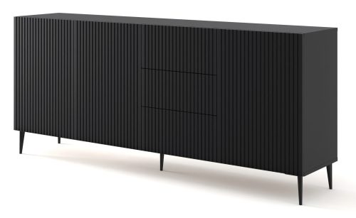  Скрин Homlando Ravenna B 200 x 42 x 87 см черен мат