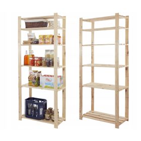    Дървен рафт за склад Wamar 200 x 80 x 38 cm max 40 kg на рафт