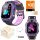  Smartwatch GPS локатор Детски смарт часовник Q19 часовник нюанси на лилаво
