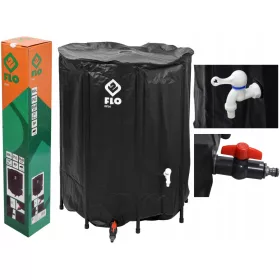    Резервоар за дъждовна вода 500 л 98 х 80 см черен