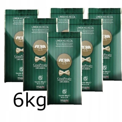  Кафе на зърна 100% арабика Pera Gran Pregio италианско 6кг