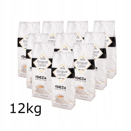  Кафе на зърна Venezia Barista Plus 12кг арабика робуста печена от Италия