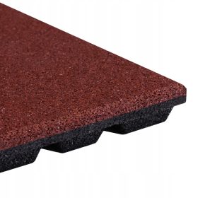   Градинска площадка - Гумена плоча 100х100х4см червена 3016 площадка